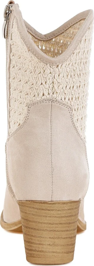 Bimmy Crochet Trim Western Bootie - Image 4