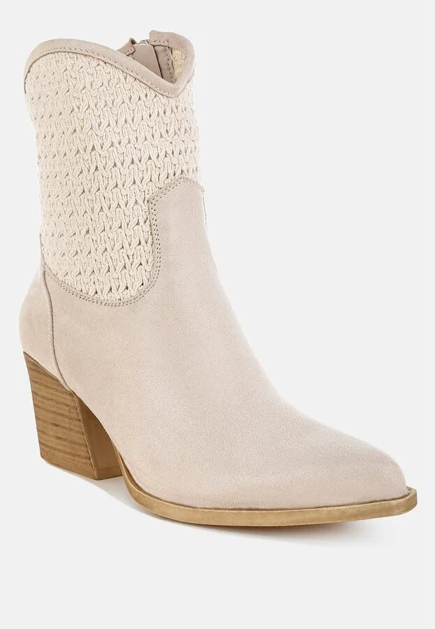 Bimmy Woven Pointy Western Boots - Image 2
