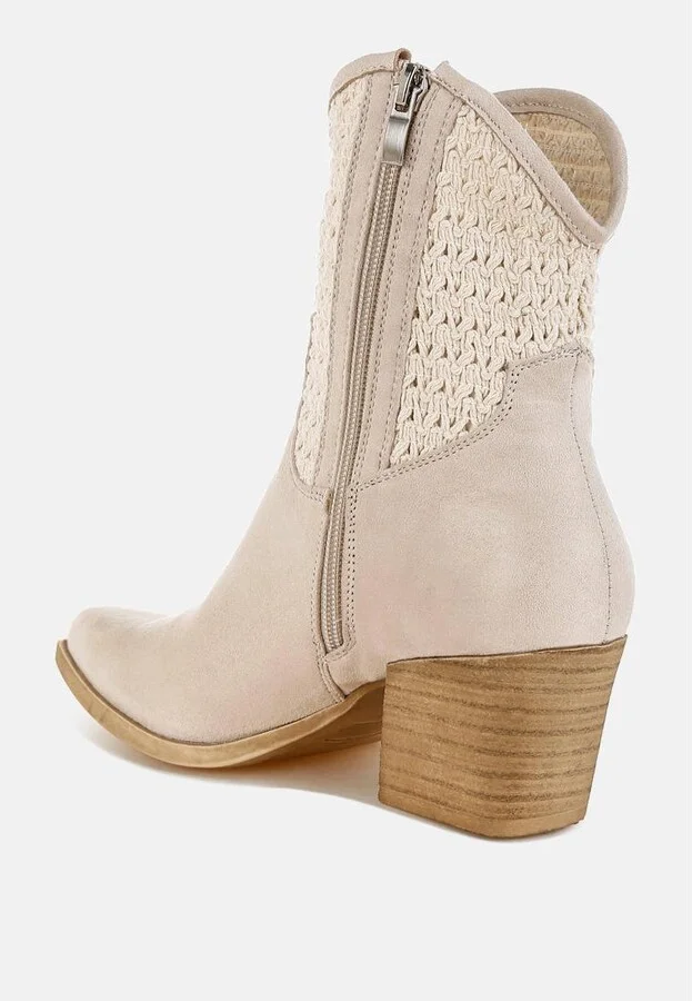 Bimmy Woven Pointy Western Boots - Image 3