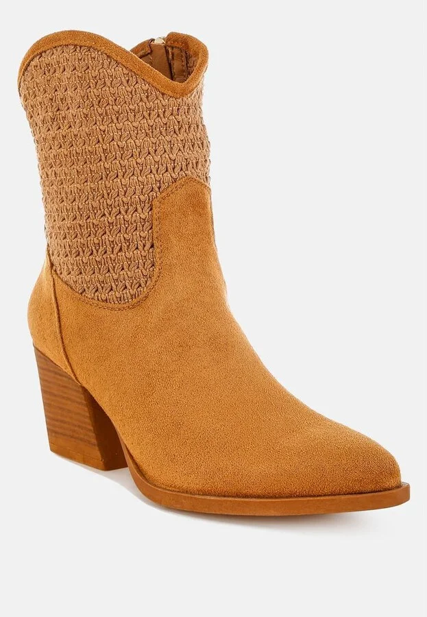 Bimmy Woven Pointy Western Boots - Image 4