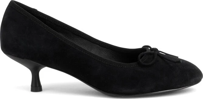 Bina Suede Kitten Heel-Black - Image 3