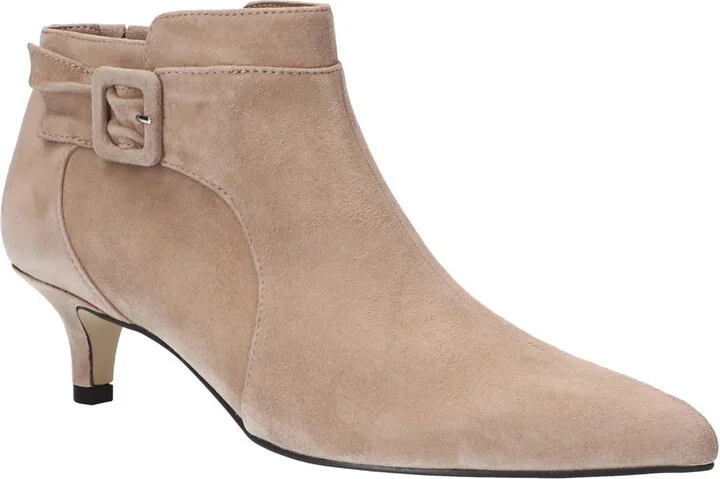 BINDI Womens Suede Zipper Booties
