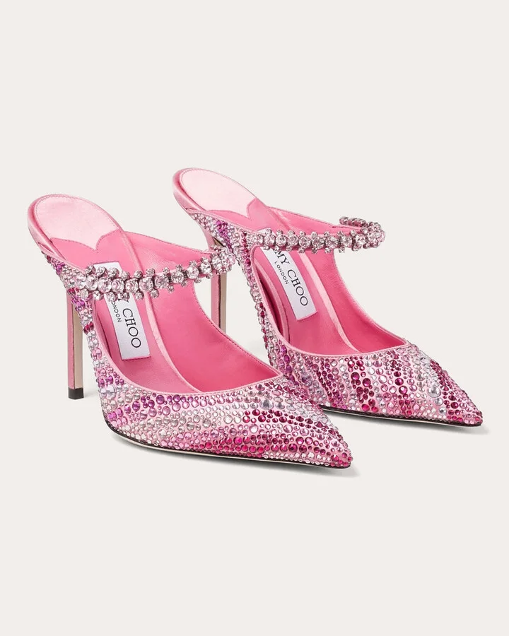 Bing 100 Crystal-Embellished Satin Mule - Image 3
