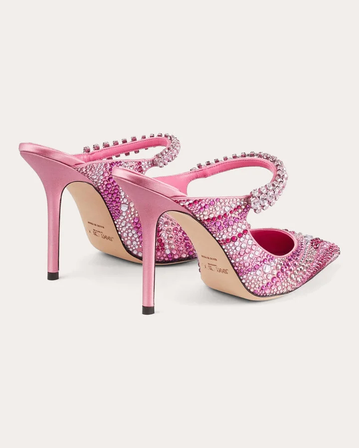 Bing 100 Crystal-Embellished Satin Mule - Image 4
