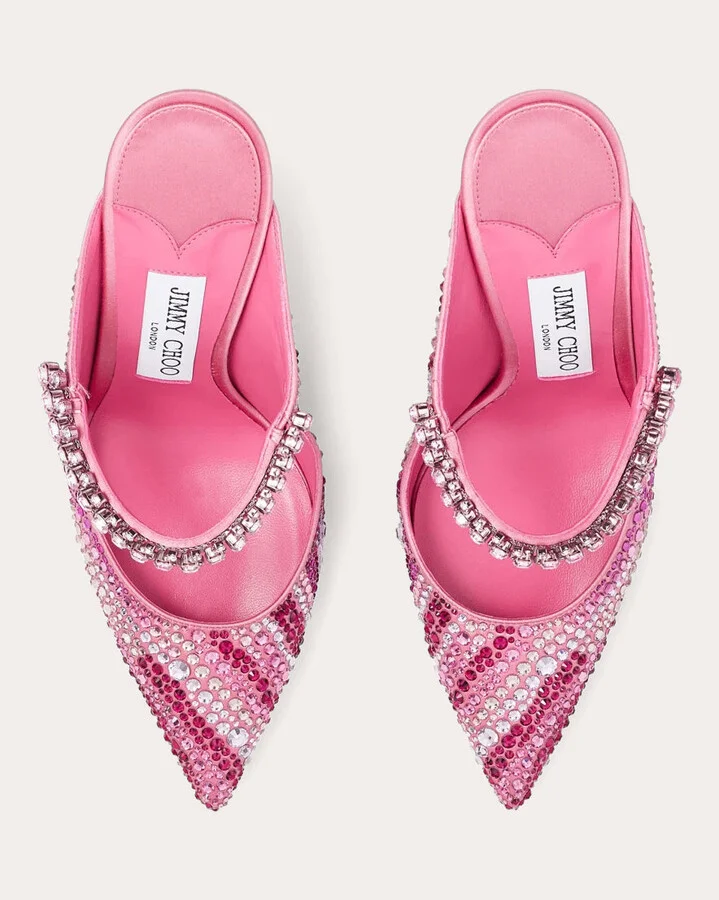 Bing 100 Crystal-Embellished Satin Mule - Image 5