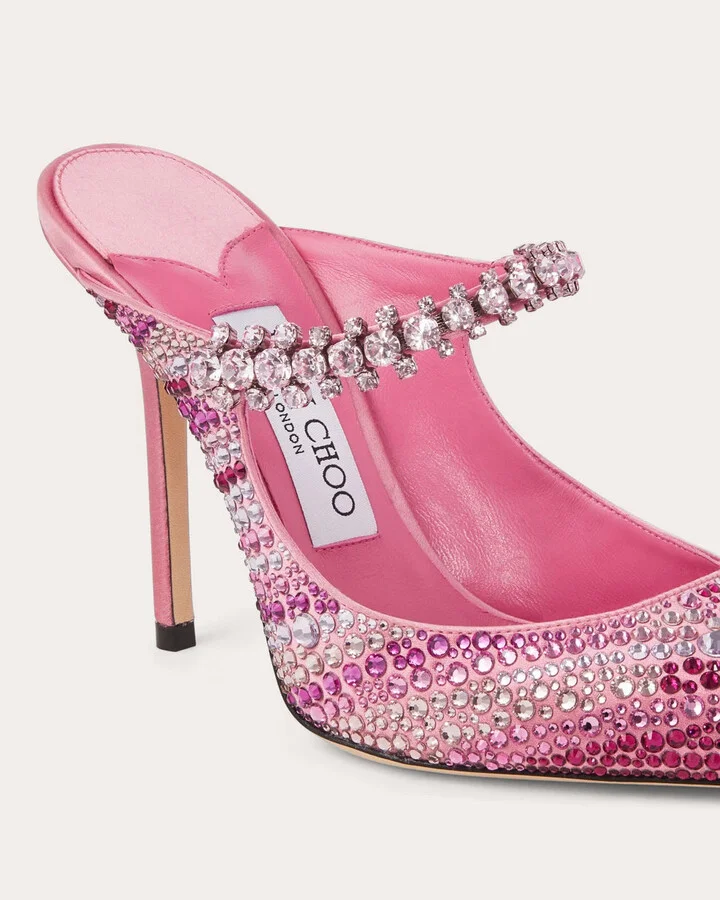 Bing 100 Crystal-Embellished Satin Mule - Image 6
