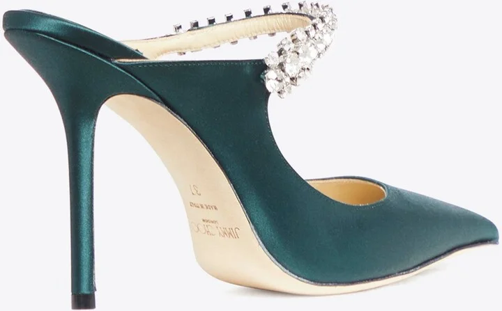 Bing 100 Satin Crystal-Strap Mules - Image 2