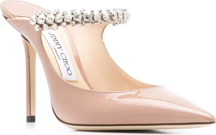 Bing 100mm crystal-embellished mules - Image 2