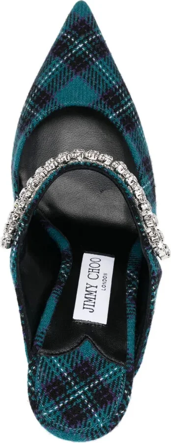 Bing 100mm tartan mules - Image 4