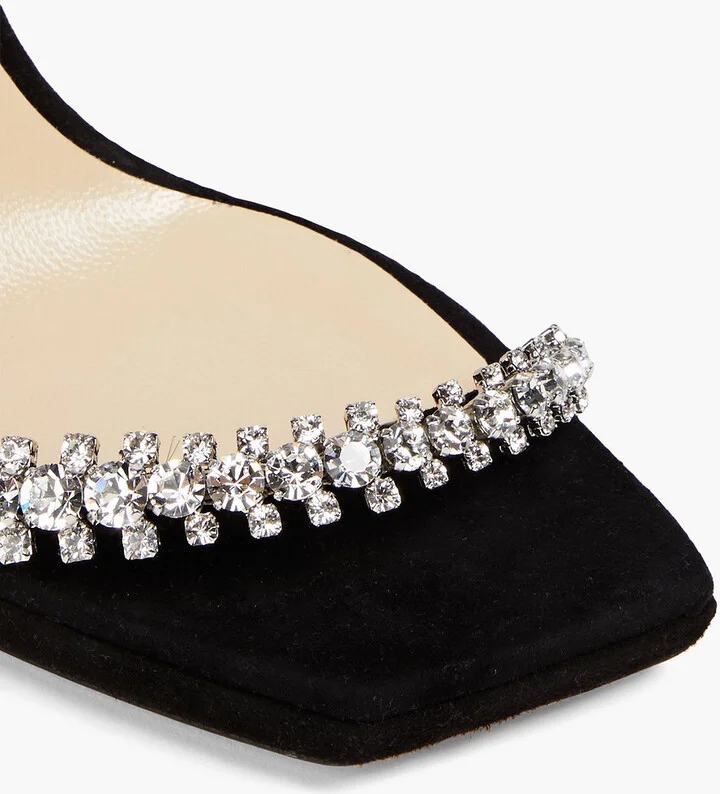 Bing 105 crystal-embellished suede platform sandals - Image 4