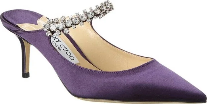 Bing 65 Cassis Satin Mules