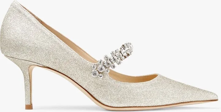 Bing 65 Crystal-Embellished Glitter Pumps