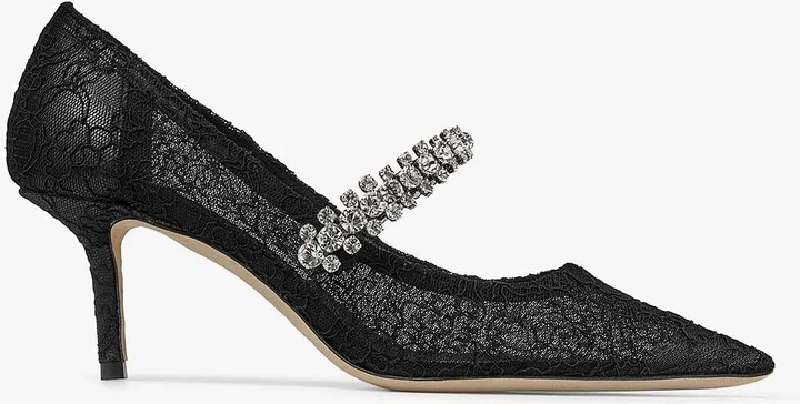 Bing 65 Crystal-Embellished Lace Pumps