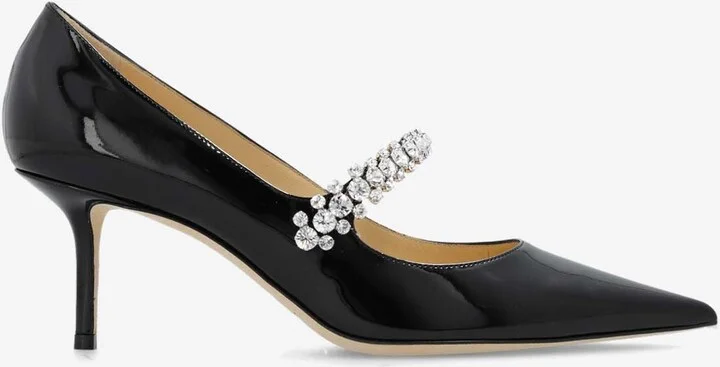 Bing 65 Crystal Embellished Patent Leather Pumps