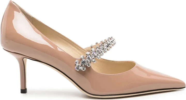 Bing 65mm crystal-strap pumps