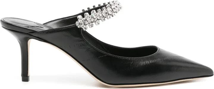 Bing 70mm crystal-embellished mules