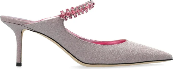 Bing crystal embellished mules