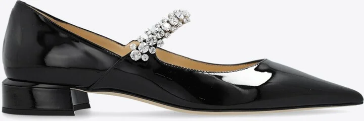 Bing Crystal-Strap Ballerina Flats