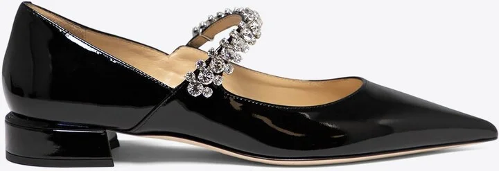 Bing Crystal-Strap Ballerina Flats