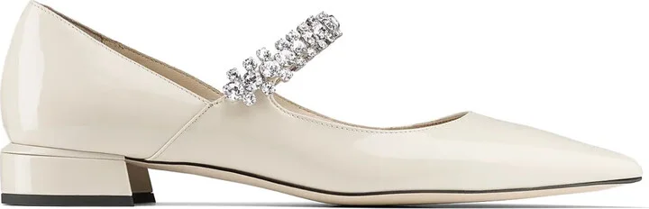 Bing crystal-strap ballerina shoes