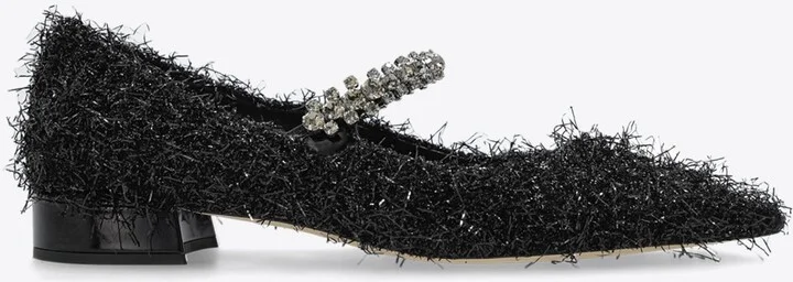 Bing Feather-Embellished Ballet Flats