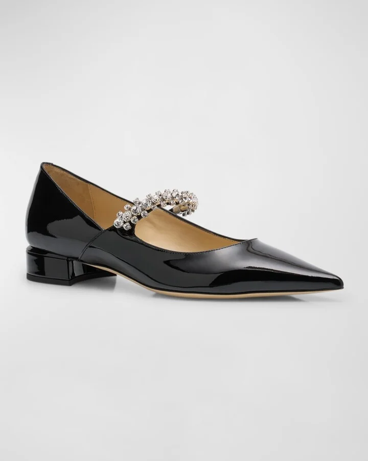 Bing Patent Crystal-Strap Ballerina Flats - Image 2