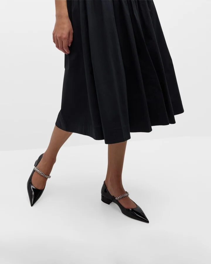 Bing Patent Crystal-Strap Ballerina Flats - Image 3