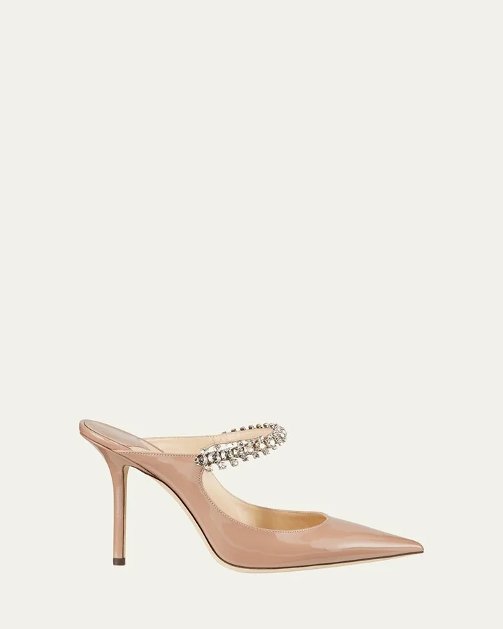 Bing Patent Crystal-Strap High-Heel Pumps