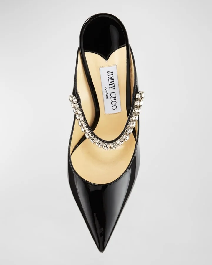 Bing Patent Jeweled Mules - Image 2