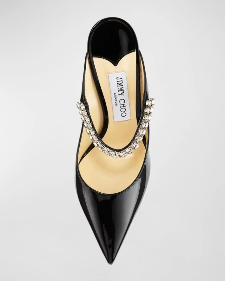 Bing Patent Jeweled Mules - Image 7