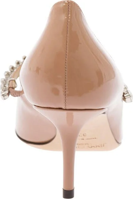 'Bing' Pink Pumps With Crystal Embellishment In Patent Leather Woman - Image 4