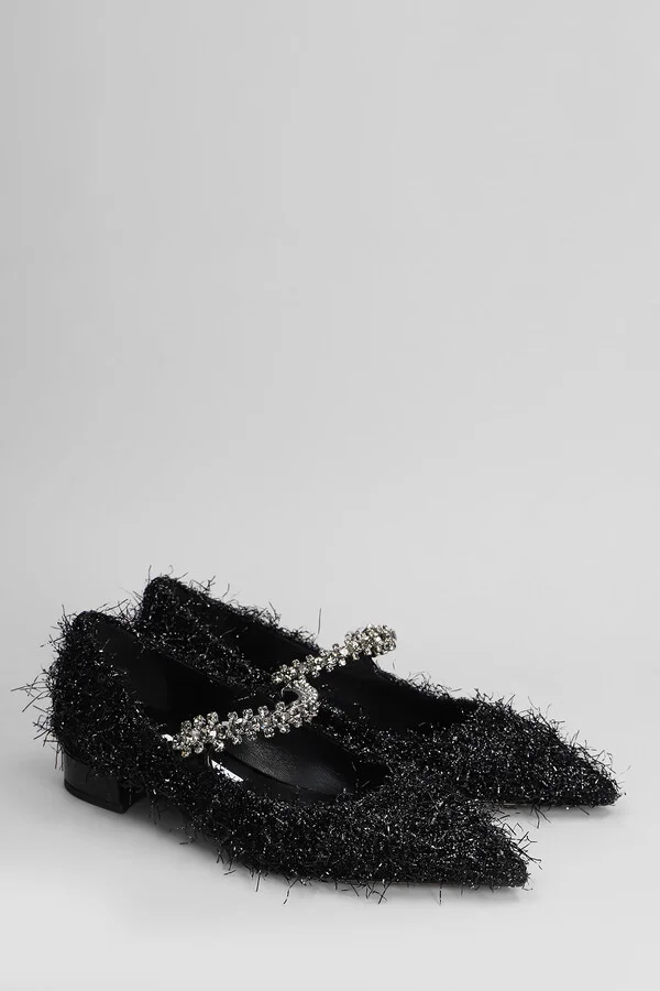 Bing Pump Flat Ballet Flats In Black Laminate - Image 2