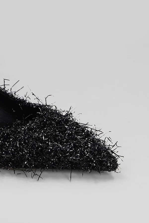 Bing Pump Flat Ballet Flats In Black Laminate - Image 5