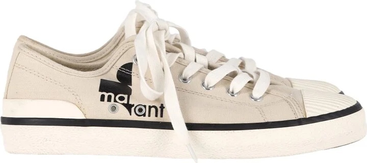 Binko Trainers In Beige Canvas