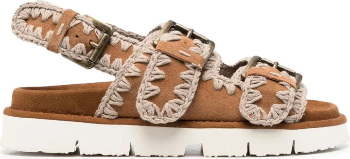 Bio crochet-stitch sandals