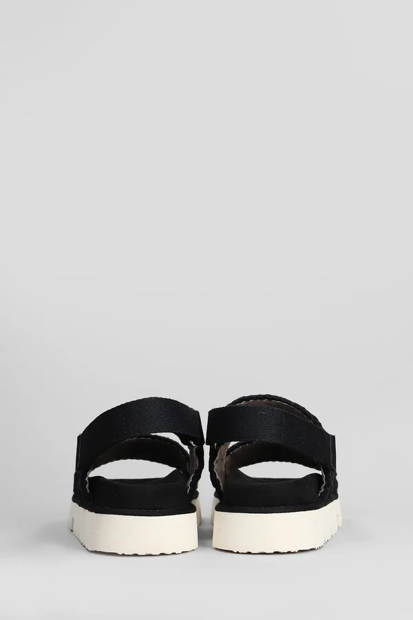 Bio Sandal Flats In Black Suede - Image 4