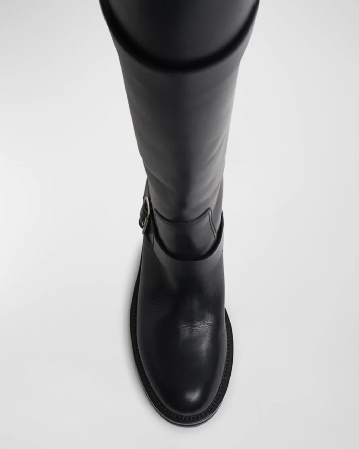 Biork Leather Buckle Biker Boots - Image 5