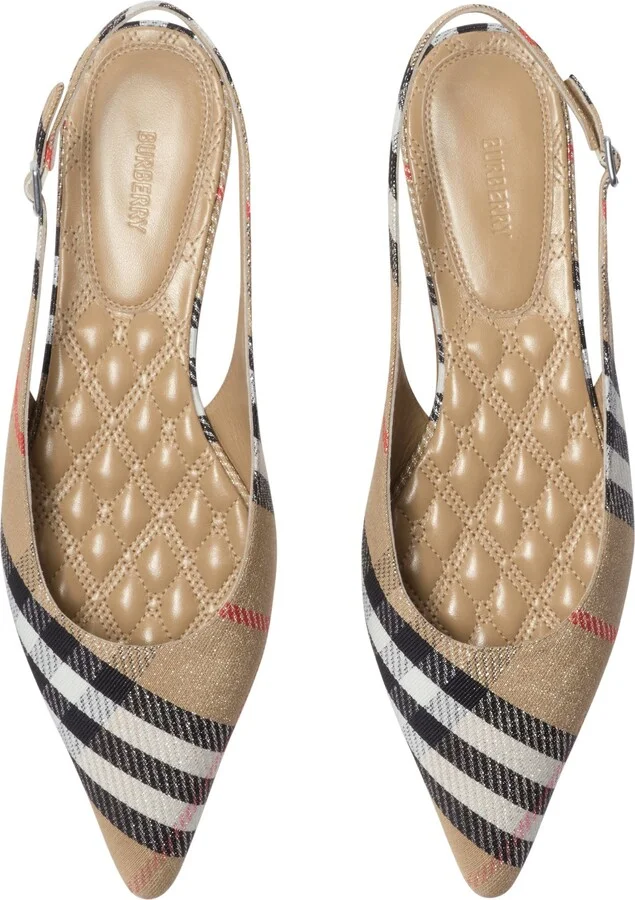Birdie Check Pointed Toe Slingback Flat - Image 3