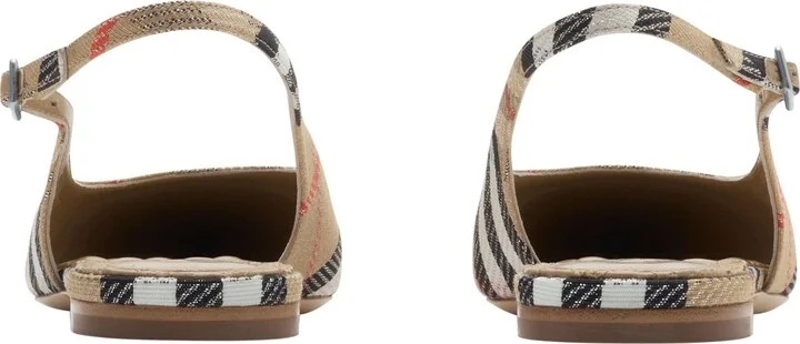 Birdie Check Pointed Toe Slingback Flat - Image 5