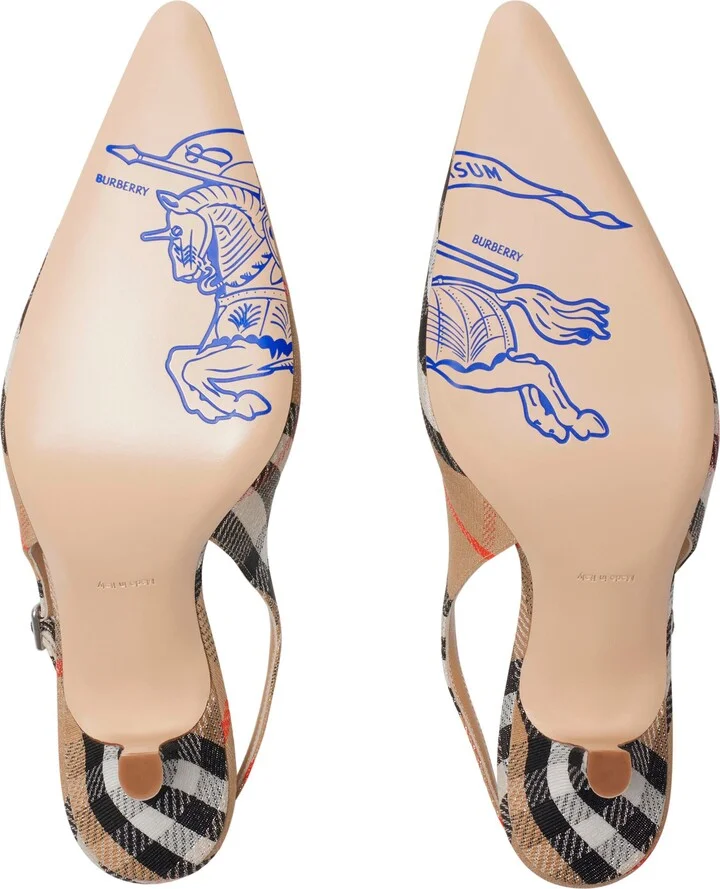 Birdie Check Pointed Toe Slingback Sandal - Image 4