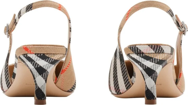 Birdie Check Pointed Toe Slingback Sandal - Image 5