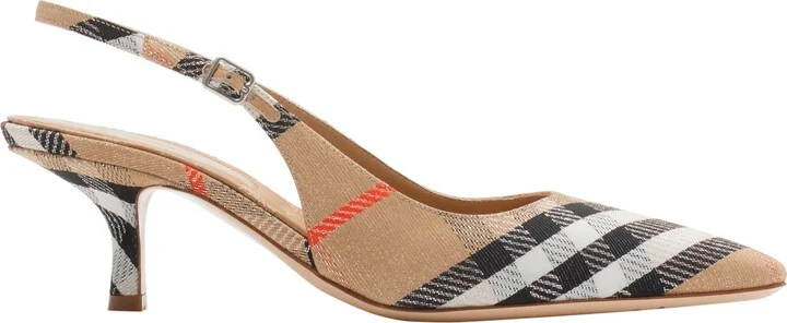 Birdie Check Pointed Toe Slingback Sandal