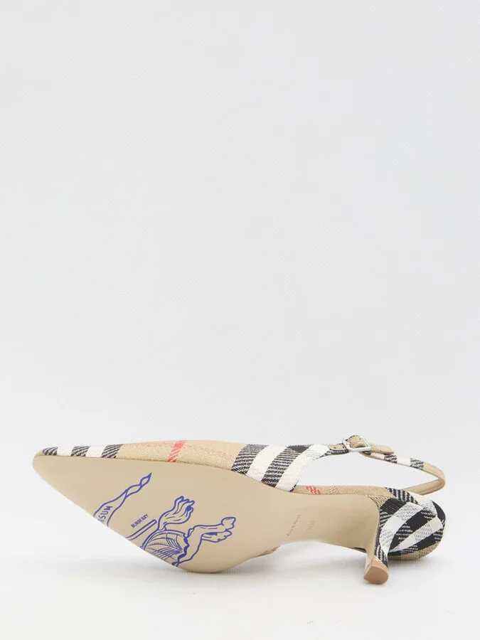 Birdie Check Slingback Pumps - Image 4