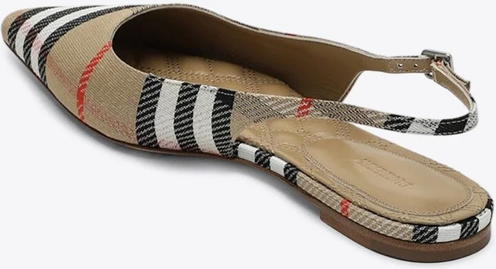 Birdie Vintage Check Slingback Flats - Image 2