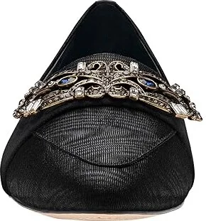 Birdies Blackbird Fabric Flat Women's Flat Shoes Black Moire Brooch : 10.5 M, Polyester/Textile - Image 5