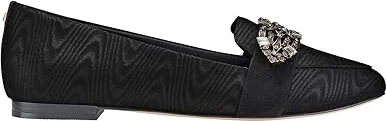 Birdies Blackbird Fabric Flat Women's Flat Shoes Black Moire Brooch : 10.5 M, Polyester/Textile - Image 6