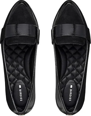 Birdies Blackbird Leather Flat Women's Flat Shoes Licorice : 10 M - Image 2