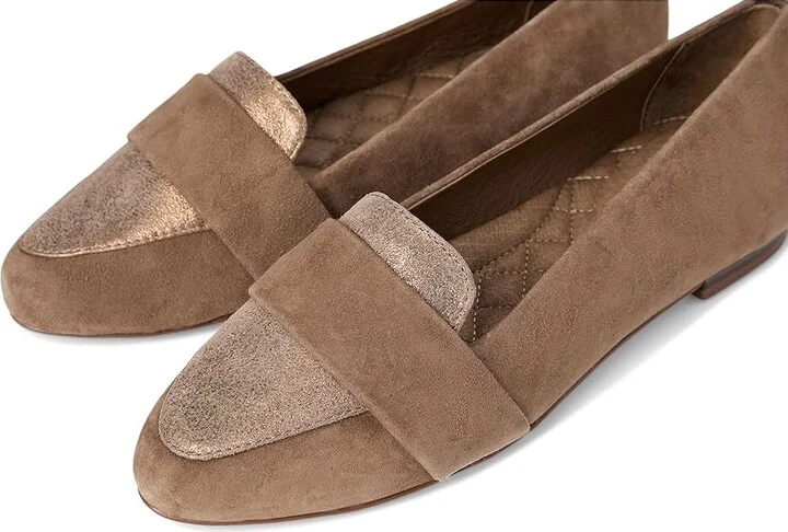Birdies Blackbird Suede Flat Women's Flat Shoes Oak Shimmer : 7 M, Leather/Suede - Image 7
