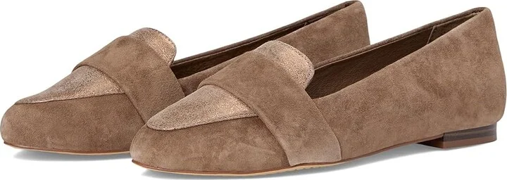 Birdies Blackbird Suede Flat Women's Flat Shoes Oak Shimmer : 7 M, Leather/Suede