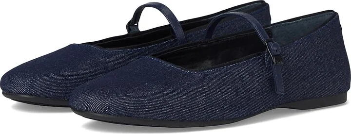 Birdies Hummingbird Mary Jane Fabric Flat Women's Shoes Denim : 9 M, Cotton
